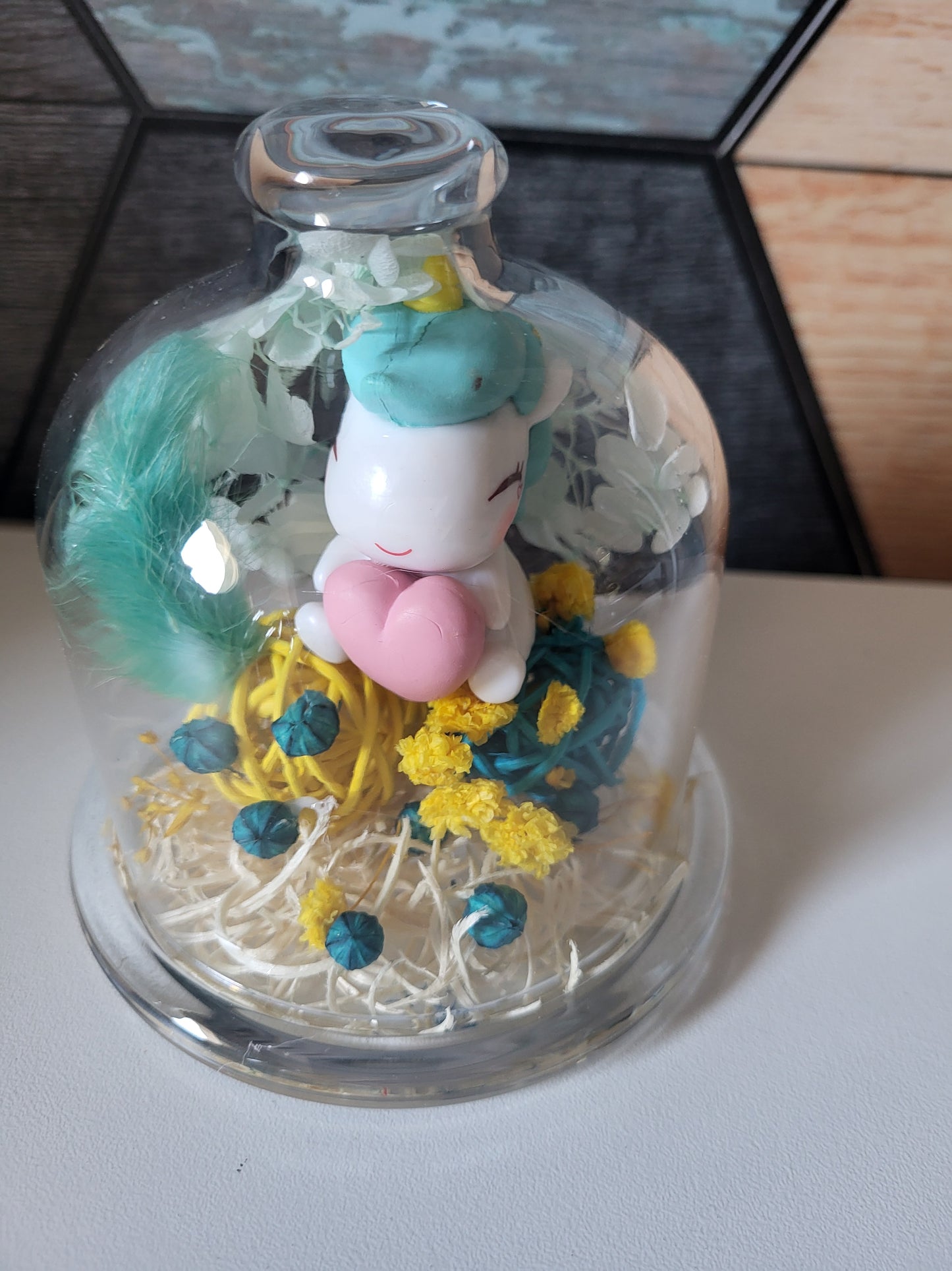 Cloche licorne bleu
