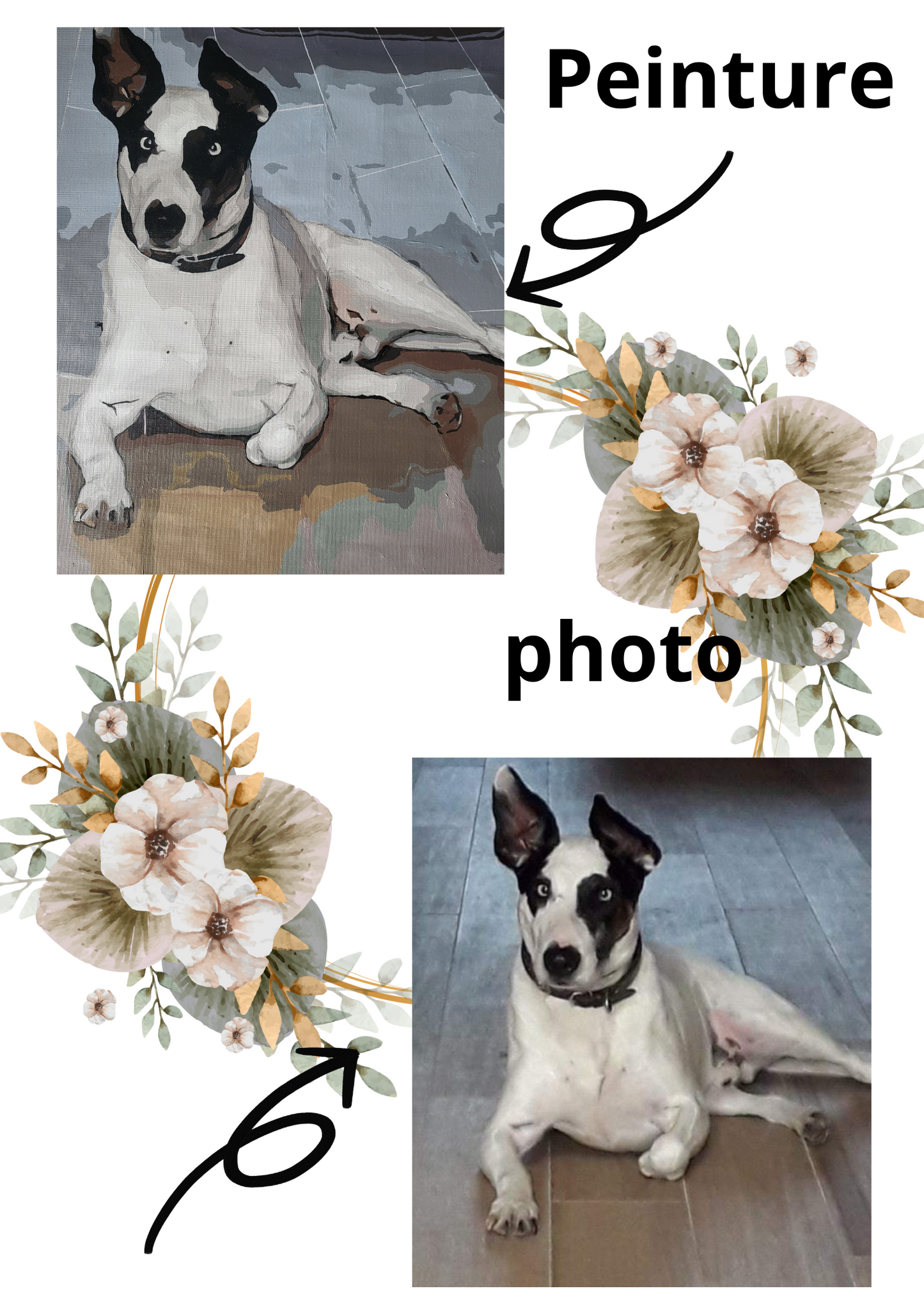Reproduction de photo en peinture acrylique