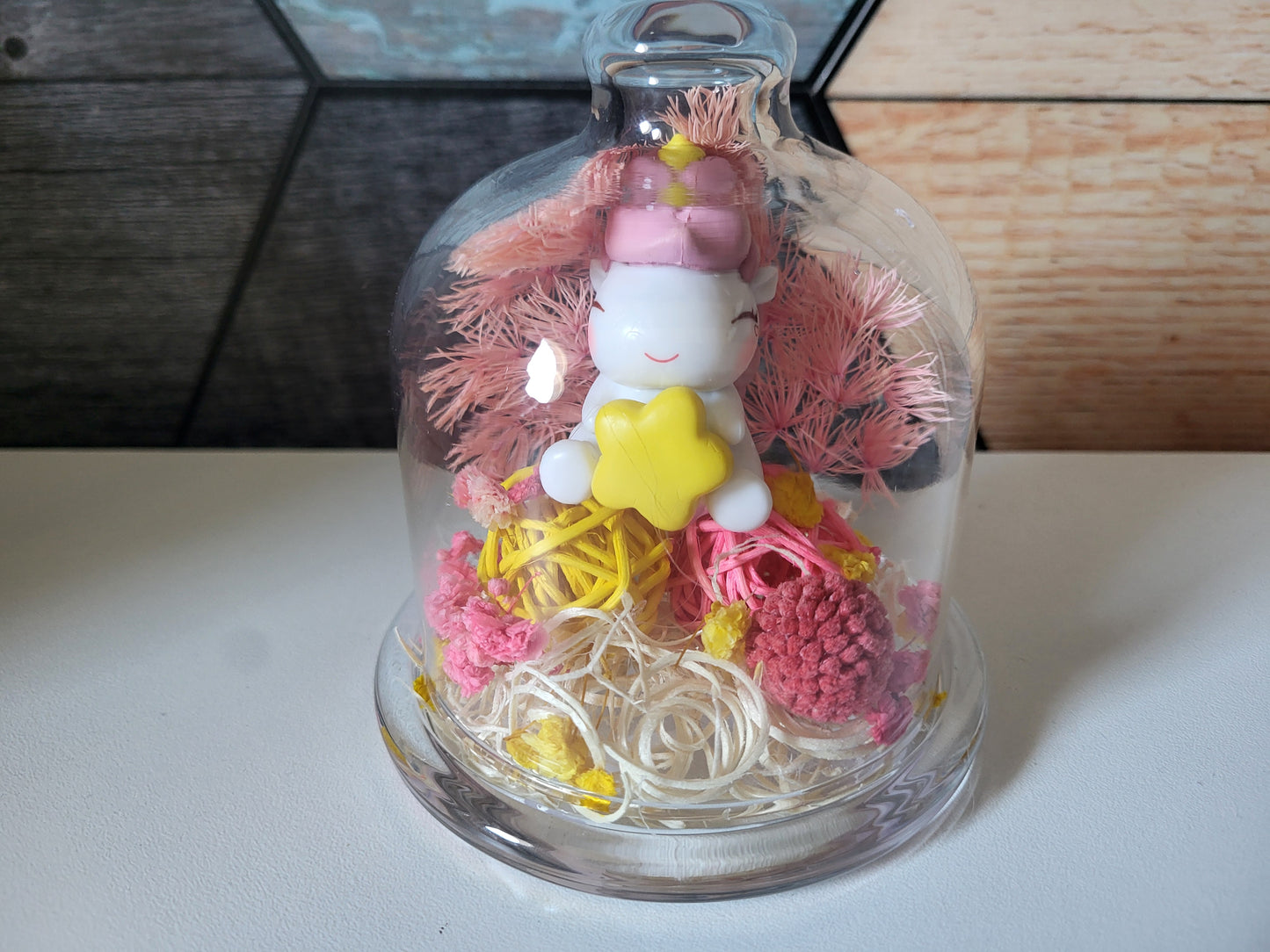 Cloche licorne rose