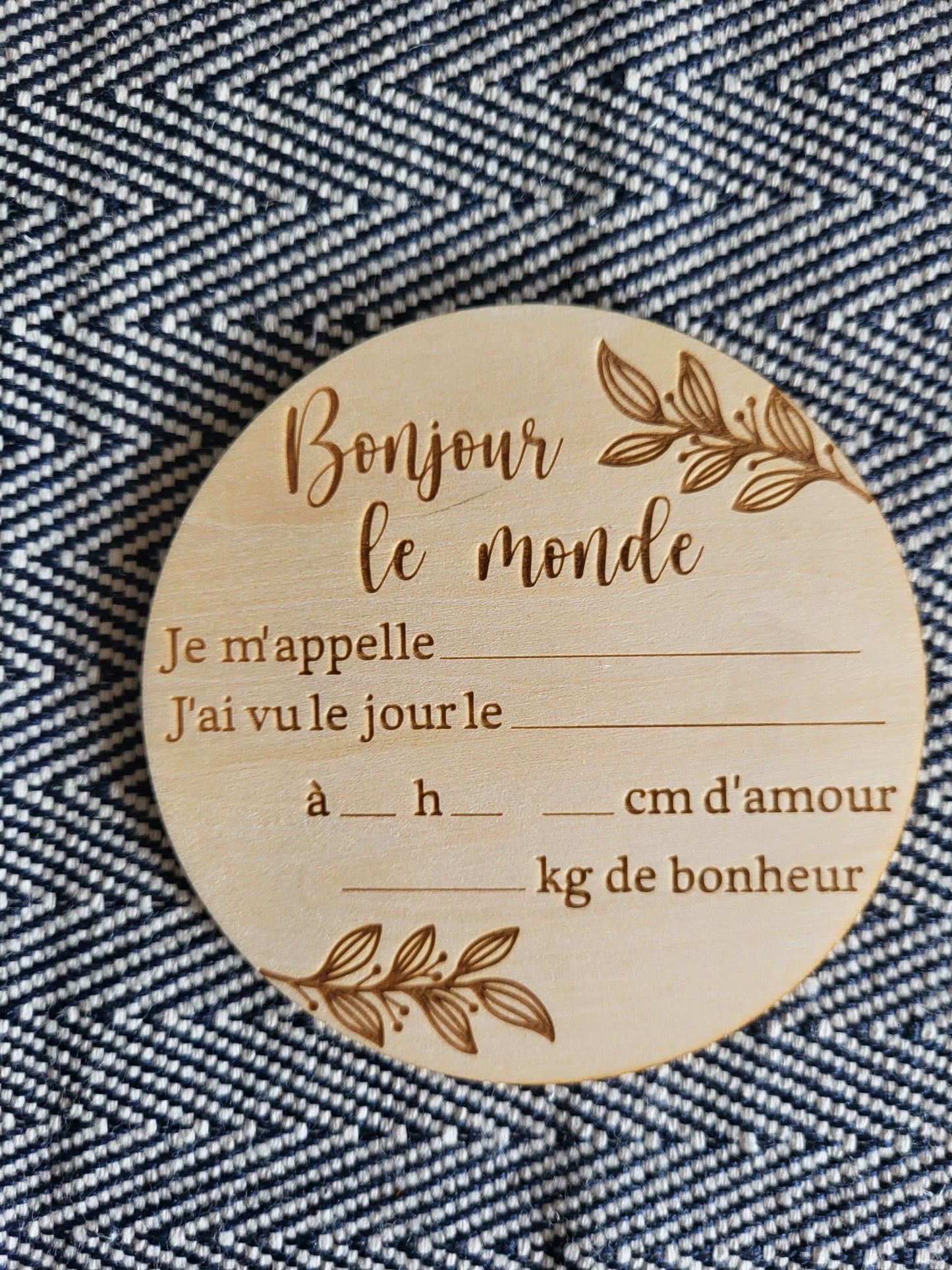 Socle en bois naissance