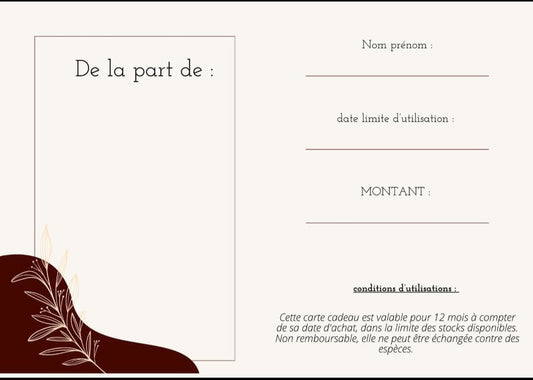 Carte cadeau