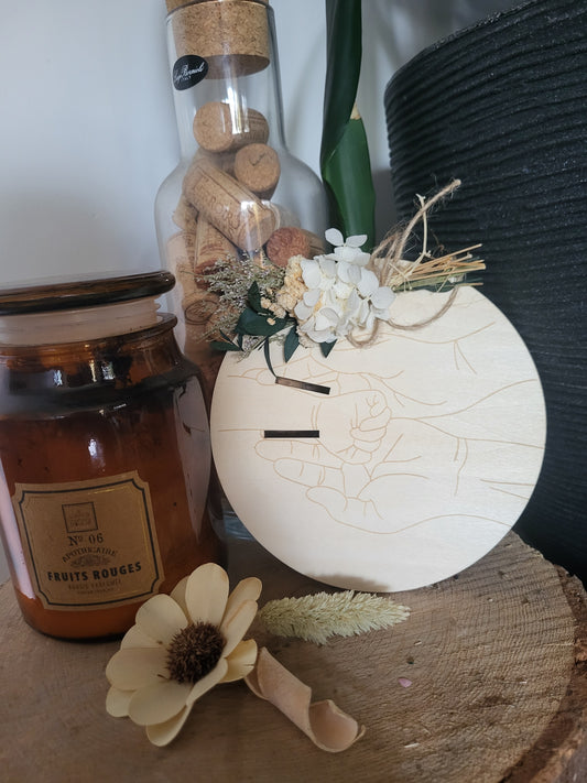 Socle en bois naissance