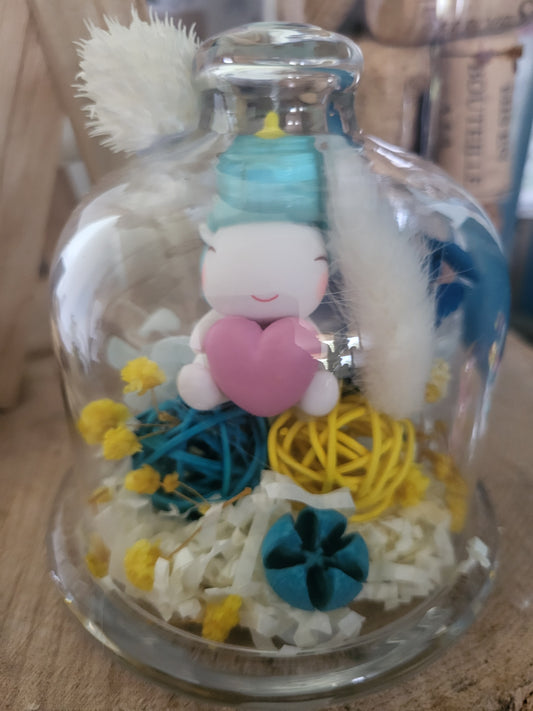 Cloche licorne bleu